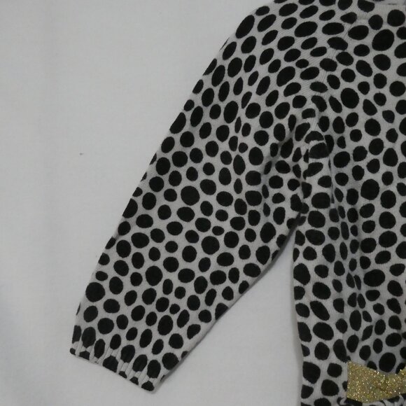 H&M | 12-18 months | Chic Polka Dot Sweater | Sparkling Gold Bow Pockets - Picture 3 of 13